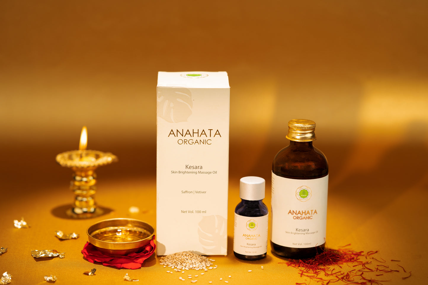 KESARA Skin Brightening Massage Oil - anahata organic