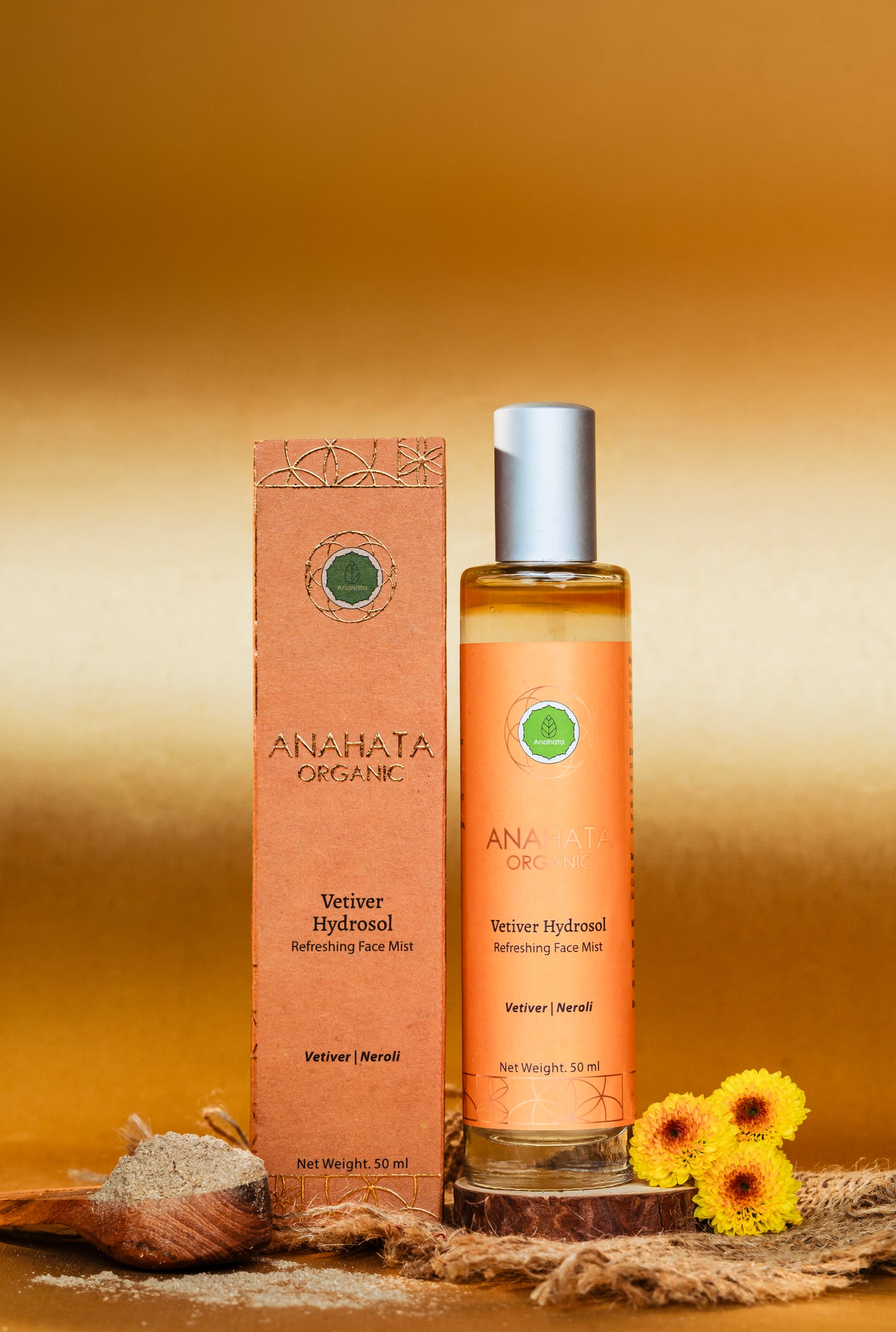 VETIVER HYDROSOL Refreshing Face Mist - Anahata Organic
