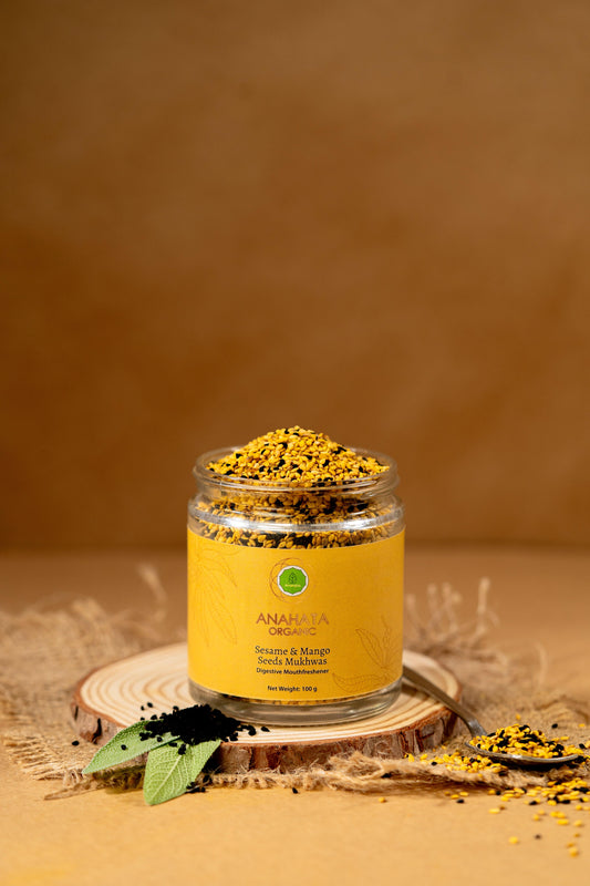 BLACK SESAME & MANGO SEEDS MUKHWAS - 100gms - Anahata Organic