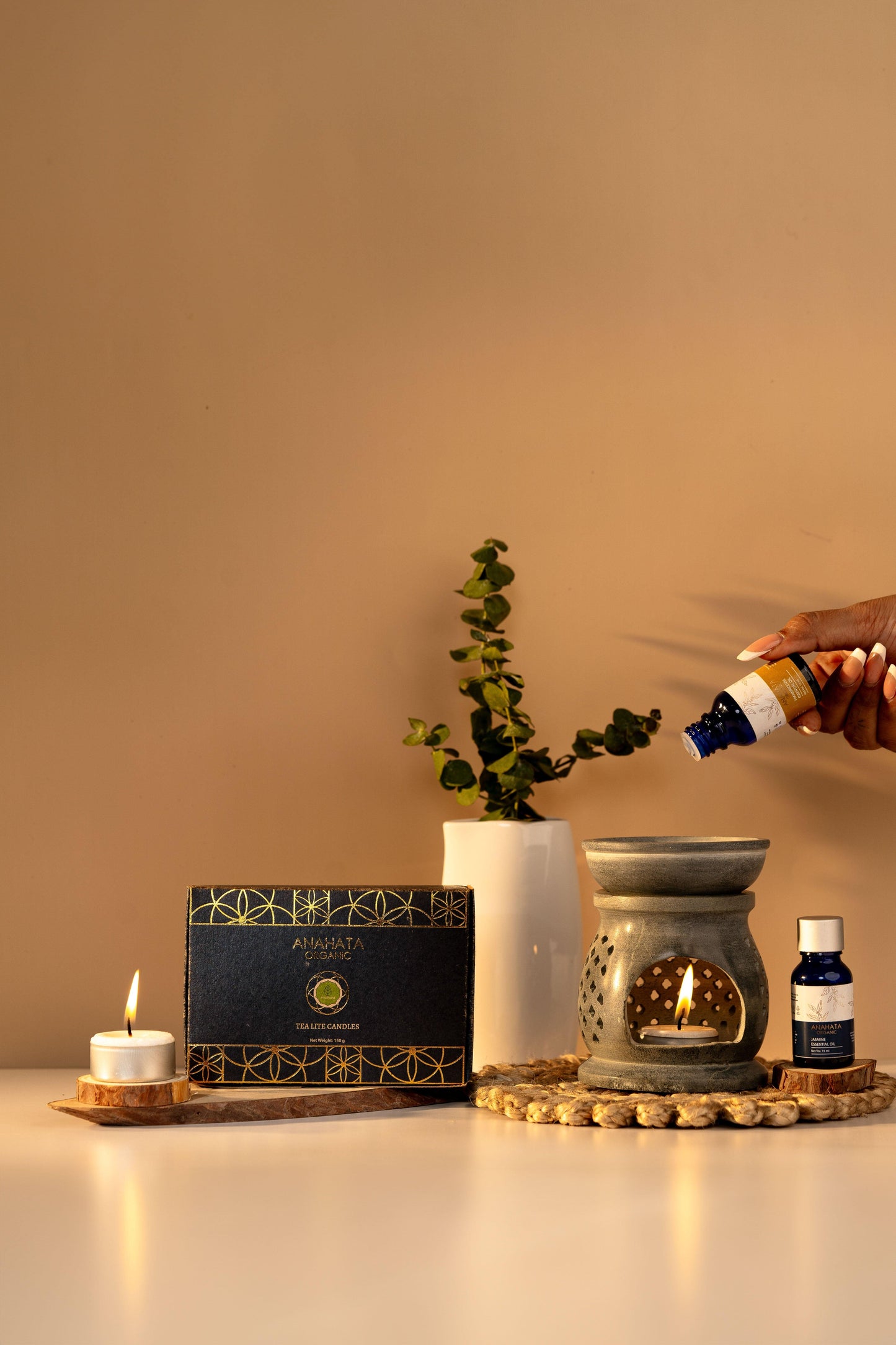 Tealight and Diffuser Combo - Anahata Organic