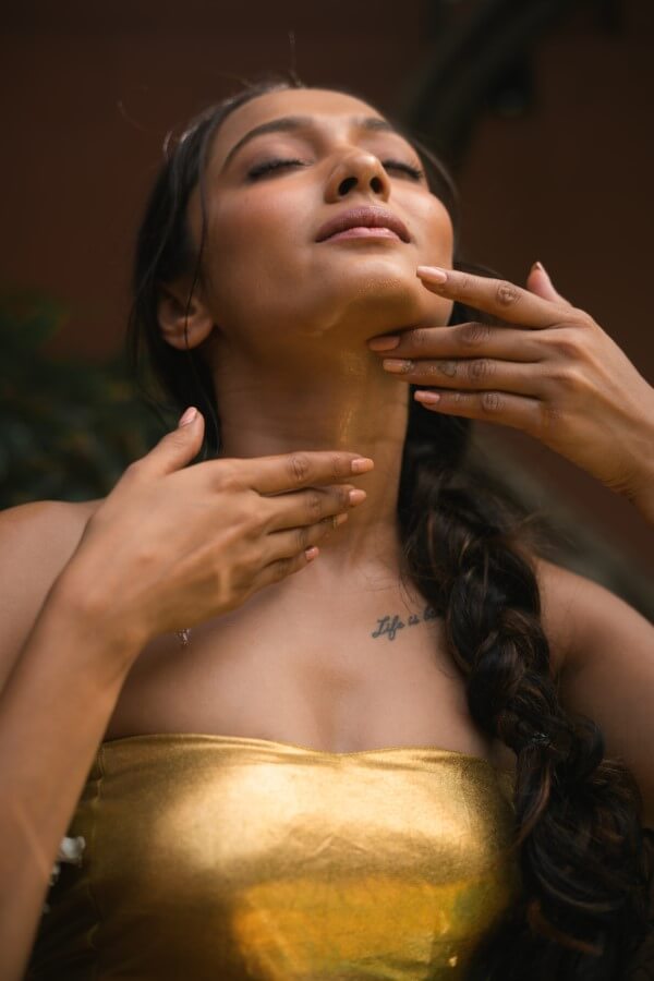 Abhyanga: Ayurvedic self massage ritual.